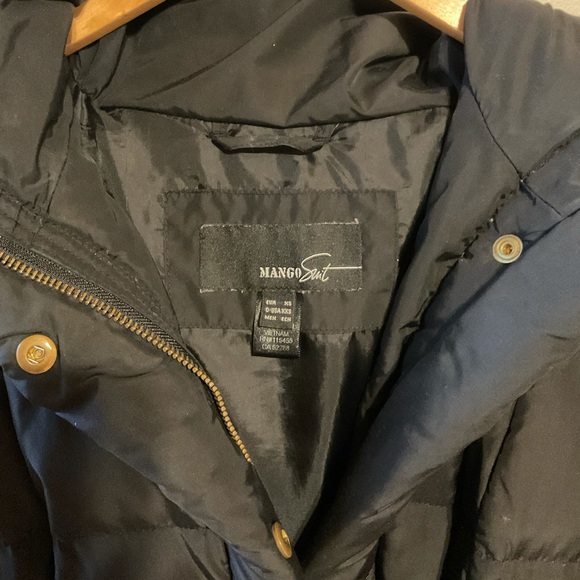 MANGO Black winter coat - Picture 2 of 5